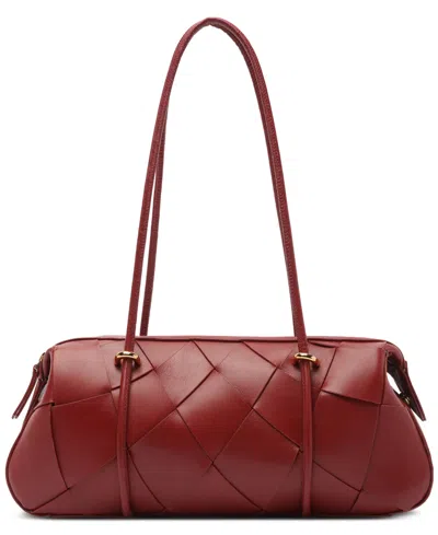 Arezzo Sarah Large Leather Shoulder Handbag In Brown