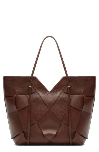 Arezzo Sarah Large Leather Tote In Brown