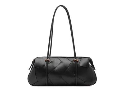 Arezzo Sarah Leather Shoulder Bag In Black