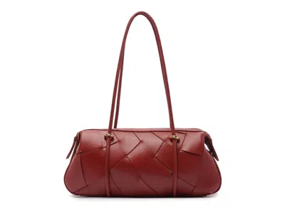 Arezzo Sarah Leather Shoulder Bag In Red