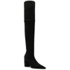 Arezzo Serenity Over The Knee Womens Block Heel Over-the-knee Boots In Black