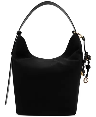 Arezzo Simone Small Suede Hobo Bag In Black