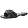 Arezzo Sloane Flat Sandal Womens Criss-cross Manmade Slide Sandals In Black