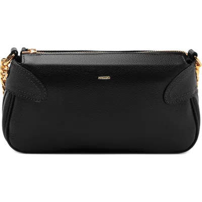Arezzo Small Elena Leather Crossbody Bag In Black
