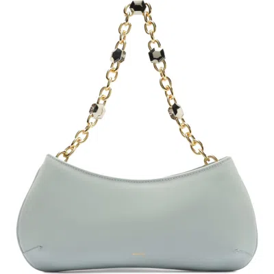 Arezzo Small Luna Baguette Leather Shoulder Bag In Blue
