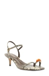 Arezzo Sofia Ankle Strap Sandal In Brown