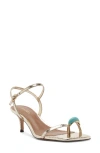 Arezzo Sofia Ankle Strap Sandal In Silver