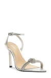 Arezzo Stella Ankle Strap Sandal In Silver