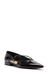 Arezzo Tessa Pointed Toe Flat In Black