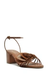 Arezzo Viola Mid Ankle Strap Sandal In Brown