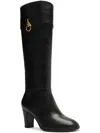 Arezzo Vivian Womens Leather Block Heel Mid-calf Boots In Black