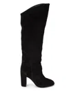 Arezzo Women's Amara 90mm Suede Knee-high Boots In Black
