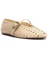 Arezzo Amber Perforated Mary Jane Flat In Panacota