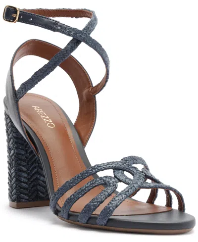 Arezzo Women's Aria High Block Sandals In Blue