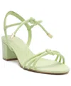Arezzo Camila Womens Block Heel Nubuck Heels In Leaf Green Leather
