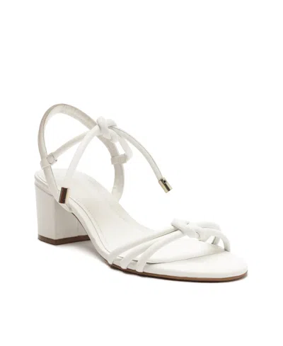 Arezzo Women's Camila Mid Block Heel Sandals In White