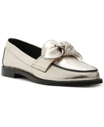Arezzo Women's Cassidy Round Toe Loafers In Silver