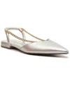 Arezzo Women's Charli Elastic Closure Ballet Flats In Silver