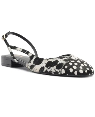 Arezzo Women's Classic Leather Slingback Round Toe Flats In Multi