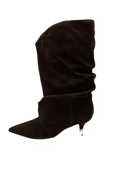 Arezzo Women's Curled Boot  Heel 5cm In Black