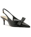 Arezzo Eliza Womens Bow Man Made Kitten Heels In Black