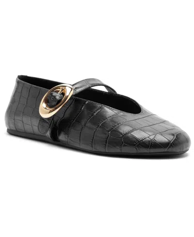 Arezzo Women's Erica Round Toe Ballet Flats In Black