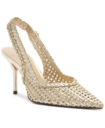 Arezzo Eva Slingback Stiletto Pump In Gold
