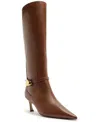 Arezzo Farrah Pointed Toe Knee High Boot In Brown