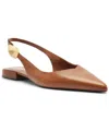 Arezzo Farrah Slingback Pointed Toe Flat In Brown
