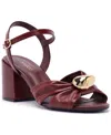 Arezzo Women's Flora Mid Block Heel Sandals In Burgundy