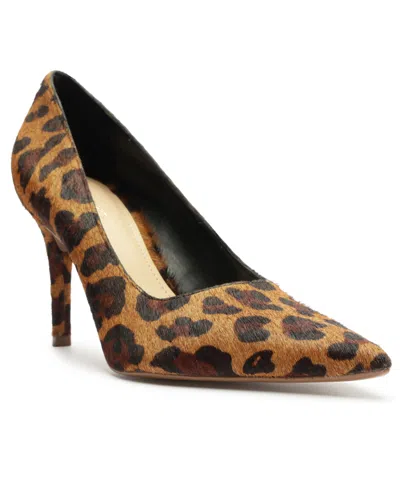 Arezzo Women's Gabriella High Stiletto Pump In Animal Print Haircalf