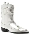 Arezzo Women's Giovanna Low Block Cowboy Booties In Silver