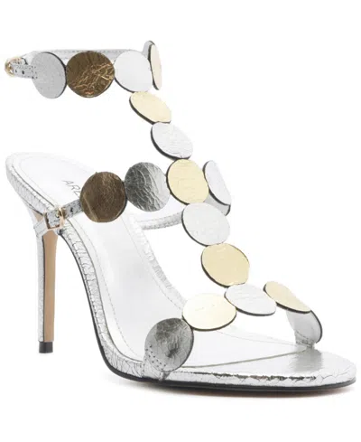Arezzo Women's Holly High Stiletto Sandals In Silver Multi