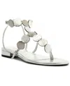 Arezzo Holly Low Block Sandal In Silver