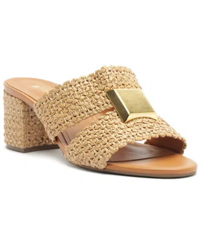 Arezzo Women's Jackie Slip-on Mid Block Sandals In Neutral