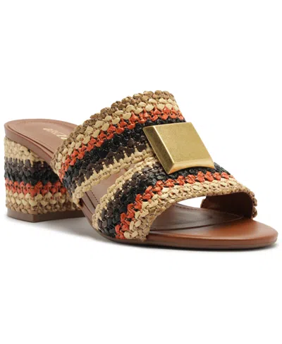 Arezzo Women's Jackie Slip-on Mid Block Sandals In Multi