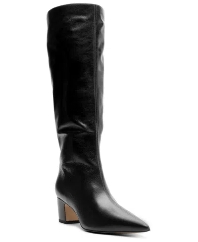 AREZZO WOMEN'S JULIE MID BLOCK HEEL KNEE BOOTS