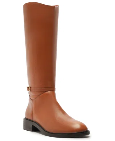 AREZZO WOMEN'S MCKENNA LOW BLOCK LEATHER BOOTS
