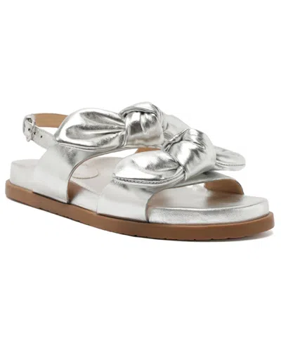 Arezzo Women's Melody Bow Footbed Sandals In Metallic