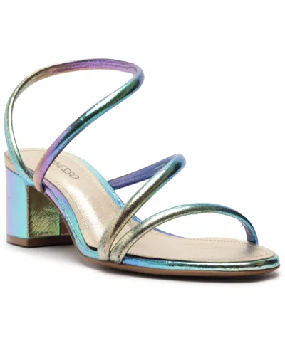 Arezzo Women's Mikayla Mid Block Sandals In Holographic