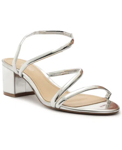 Arezzo Women's Mikayla Mid Block Sandals In Silver