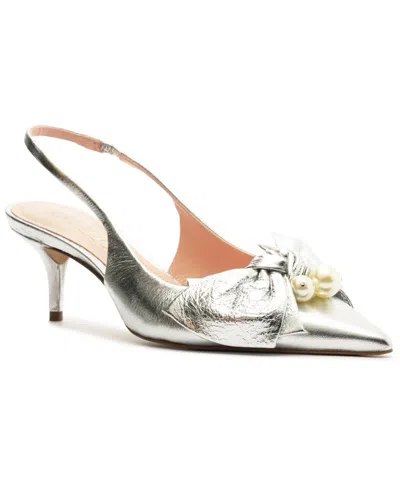 Arezzo Women's Mother Of Pearl Low Stiletto Pumps In Silver