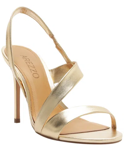 Arezzo Nadia Stiletto Sandal In Gold