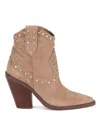 Arezzo Women's Norah 85mm Studded Leather Ankle Boots In Brown