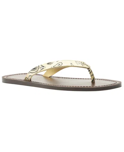 Arezzo Women's Paislee Round Toe Flat Sandals In Pale Yellow Multi