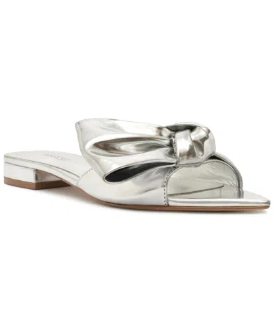 Arezzo Women's Raya Flat Sandals In Silver