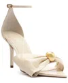 Arezzo Rayna Ankle Strap Pointed Toe Sandal In White