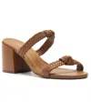 Arezzo Remy Block Heel Sandal In Rich Caram
