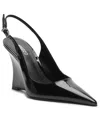 Arezzo Rowen Slingback Pointed Toe Wedge Pump In Black