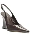 Arezzo Rowen Slingback Pointed Toe Wedge Pump In Black